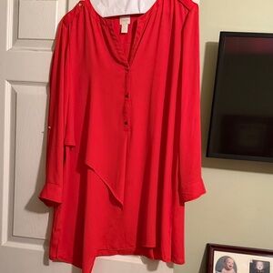 Chico's Vibrant Red Top